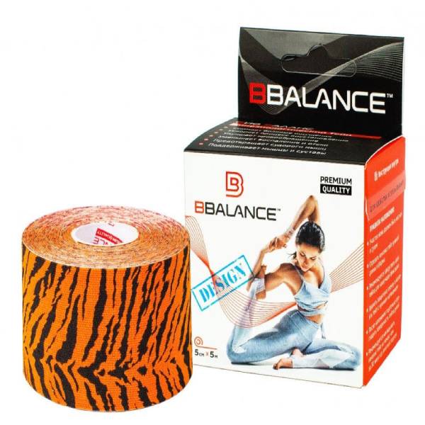 Кинезио тейп Bio Balance 5см х 5м тигр